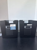 Pair Of Black Closet Maid Metal Storage Bins // 2 Pairs Available// PRICED INDIVIDUALLY
