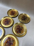 8 Gold Candy Cane Coasters