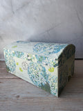 Blue Hydrangeas Small Jewelry Box with Divider & Mirror
