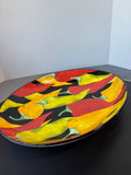 Clay Art Caliente Chili Peppers Large Oval Ceramic Serving Platter