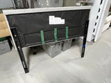Noble Home Furnishings Queen Size Pale Gray Upholstered Headboard with Metal Frame