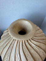Large Decorative Etched Pottery Vase