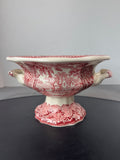 (A) Mason’s England Vista Pink China Footed Pekin Salad Bowl