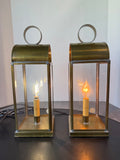 Pair of Pennsylvania Guild of Craftsmen Brass Electric Candle Lamps (WORKS)