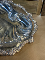 Old English Silver Plate Footed Shell Dish