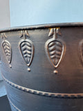 Copper Tone Embossed Large Bucket