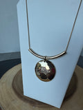Gold Tone Statement Collar Pendant Necklace