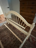 Ethan Allen Cream/Off White Double (Full) Size Bed, with Rails, Slats and Hardware
