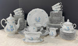 83-Piece Winterling Tivoli Blue Floral Bavarian China Set