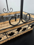 Grapevine Wrought Iron & Wicker Basket