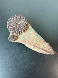Handcarved Wooden Floral Block - Initialed