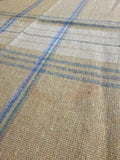 Burlap(ish) Material Plaid Tablecloth