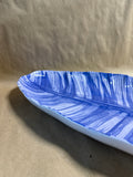Blue Leaf Melamine Serving Platter