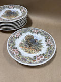 Queens Myott Thanksgiving Turkey Salad Plates - Set Of 8 (B)