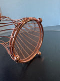 Copper Tone Metal Footed Crock