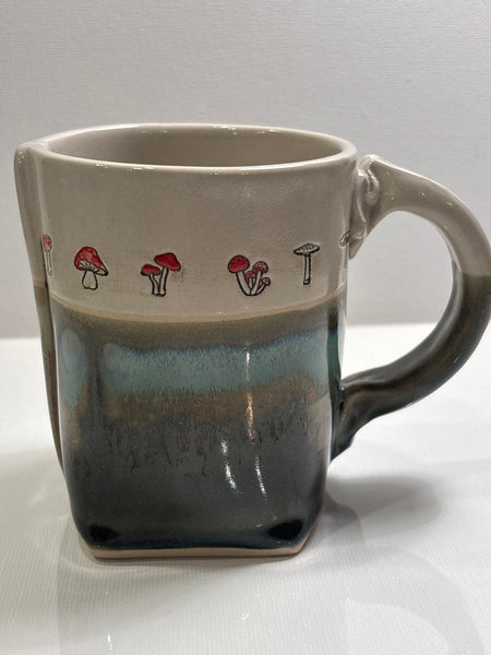 Hand Crafted Pottery Mushroom Mug