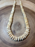 Carved Disc Beaded Necklace