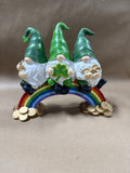 St. Patrick’s Day Gnomes Sitting on Rainbow