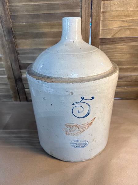 Large 5 Gallon Red Wing Whiskey Jug