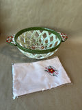 Temp-tations Old World Round Bread Basket With Napkin - Appears Unused