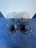 Vintage Smokey Gray Heavy Highball Glasses, 4 Pc Set