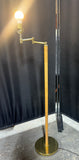 Brass Bamboo Wrapped Vintage Floor Lamp (WORKS)