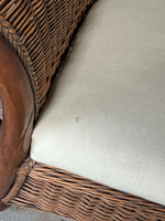 Brown Rattan/Wicker Chair with Cushion