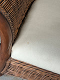 Brown Rattan/Wicker Chair with Cushion