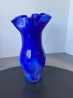 Cobalt Blue Handkerchief Vase
