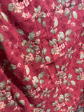Oblong Red Floral Table Cloth