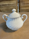 Vista Alegre White Swirl Sugar And Creamer