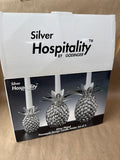 3 Pieces Silver Plated Goddinger Pineapple Candle Holders