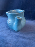 Cole Pottery North Carolina, Artist Signed Blue Pitcher