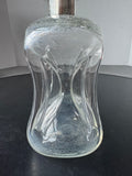 Denmark Vintage Glass Decanter with Sterling Silver Band - AS IS