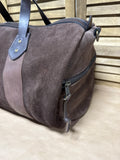 Filson Rugged Dark Tobacco Suede Duffle Bag — Missing Strap