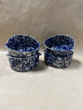 4 Piece Blue Agate Bennington Pottery Soup Bowls (F)