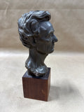 Abraham Lincoln Bust On Wood Stand