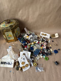 Lot Of Buttons In Vintage Tin