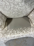 Pair of Upholstered Chairs, Tan/Taupe/Leaf Fabric