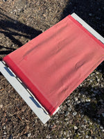 Pair of Gold Medal White & Red Folding Director’s Chairs AS IS (READ DESCRIPTION CAREFULLY)