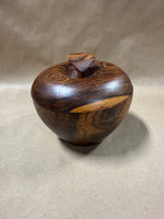 Wooden Apple Trinket Dish With 3 Wooden Eggs