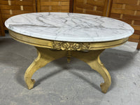 Oval Marble Top Coffee Table
