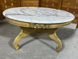 Oval Marble Top Coffee Table