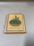 Framed Cactus Art On Tile - Pair