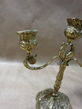 Brass 3 Candelabra With Birds