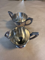 Benedict Silver Plate Creamer And Sugar