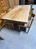 Butcher Block Dining Table with 6 Chairs ***HEAVY ITEM***READ DETAILS ON PICK UP POLICY***