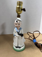 Porcelain Sailor Boy Lamp — Made In Germany — WORKS