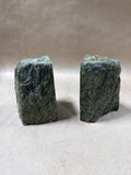 Natural Green Nephrite Jade Bookends