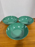 3 Turquoise Green Melamine Pasta Bowls